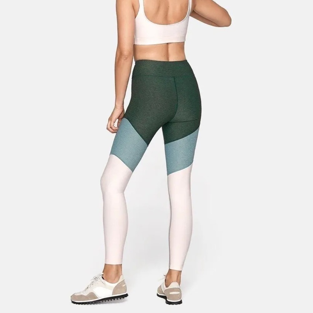 Outdoor Voices NWOT Springs Leggings 7/8 Green Blue - Picture 2 of 9